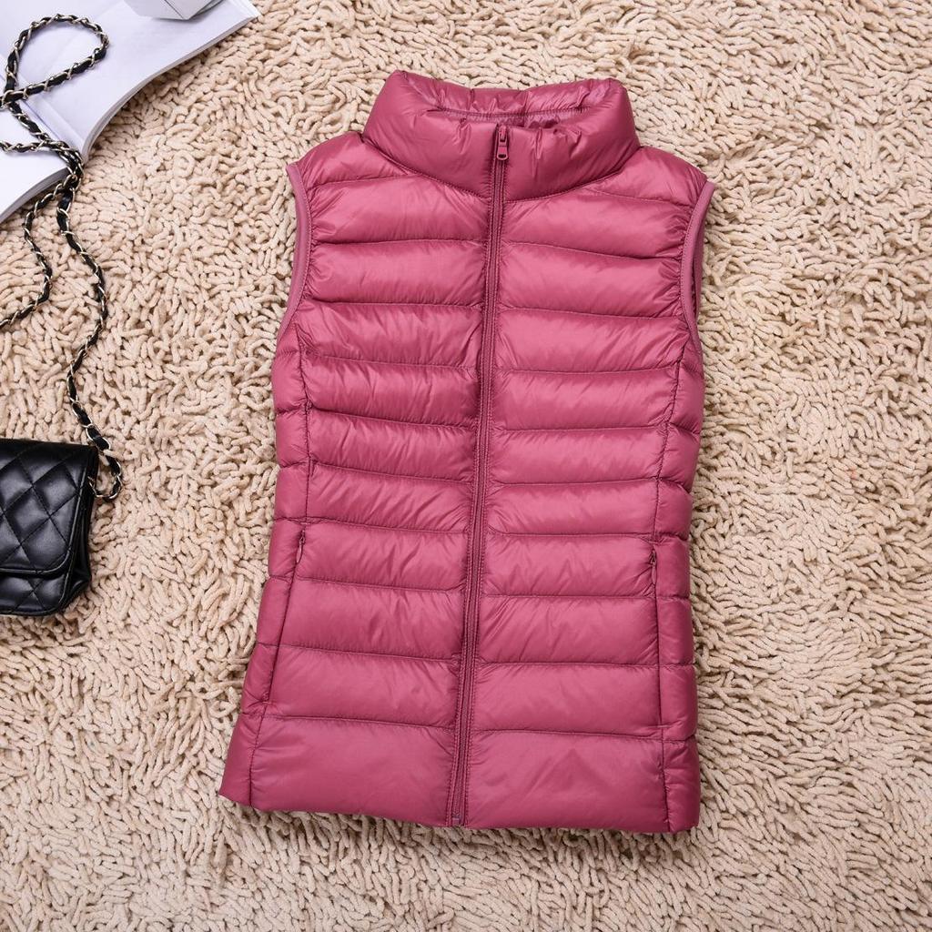 2025 Women's Lightweight Sleeveless Vest - Warm Short Down Jacket for Autumn/Winter.
