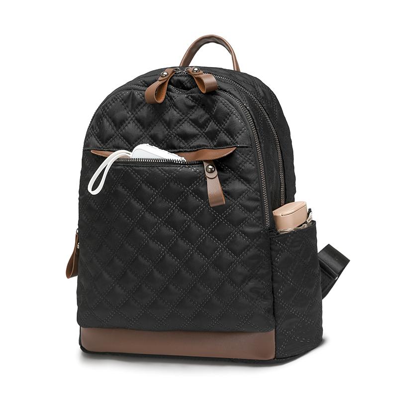 Backpack Student Schoolbag Women's Lightweight Rhomboid Backpack