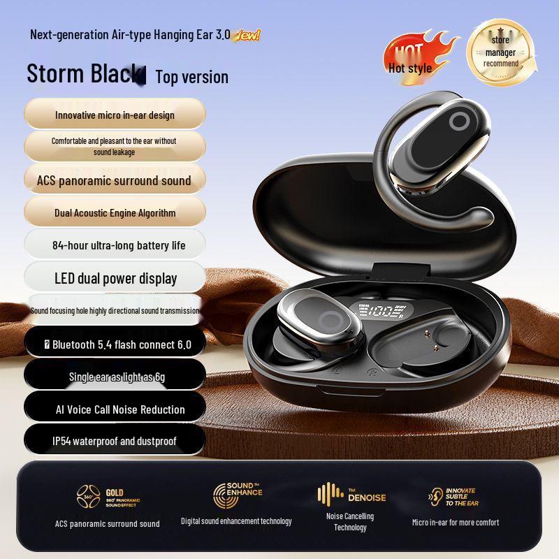 E-commerce Popular Rotatable 130° Over-Ear/In-Ear Noise-Canceling Bluetooth TWS Headset