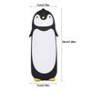 J-ouuo 300ml Portable Cute Penguin Glass Water Bottle Double-Layer Mug Travel Cup (Black)