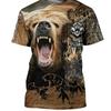 Outdoor Hunting 3D Printed T Shirt For Men Animal  Bear Graphic T-Shirt Casual Streetwear Ropa Hombre Oversized O-Neck Tee Tops