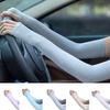 Long Cycling Gloves Arm Sleeves Sun Protection Gloves Women Sunscreen Sleeves Half Finger Sleeves Sun UV Protection Hand Cover