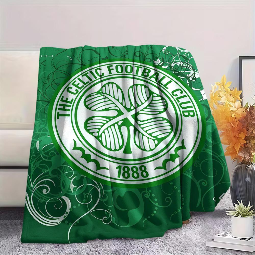 Celtic Football Club Print FlAannel Blanket, High Quality Comfortable for All Seasons, Home Decor, Warmth and Comfort