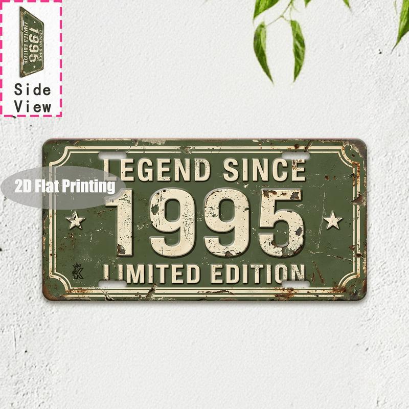 Tin Sign - Vintage Durable Metal Plaque Wall Decor, Home Office Bar Man Cave Garage City Coordinate Birth Year License Plate W