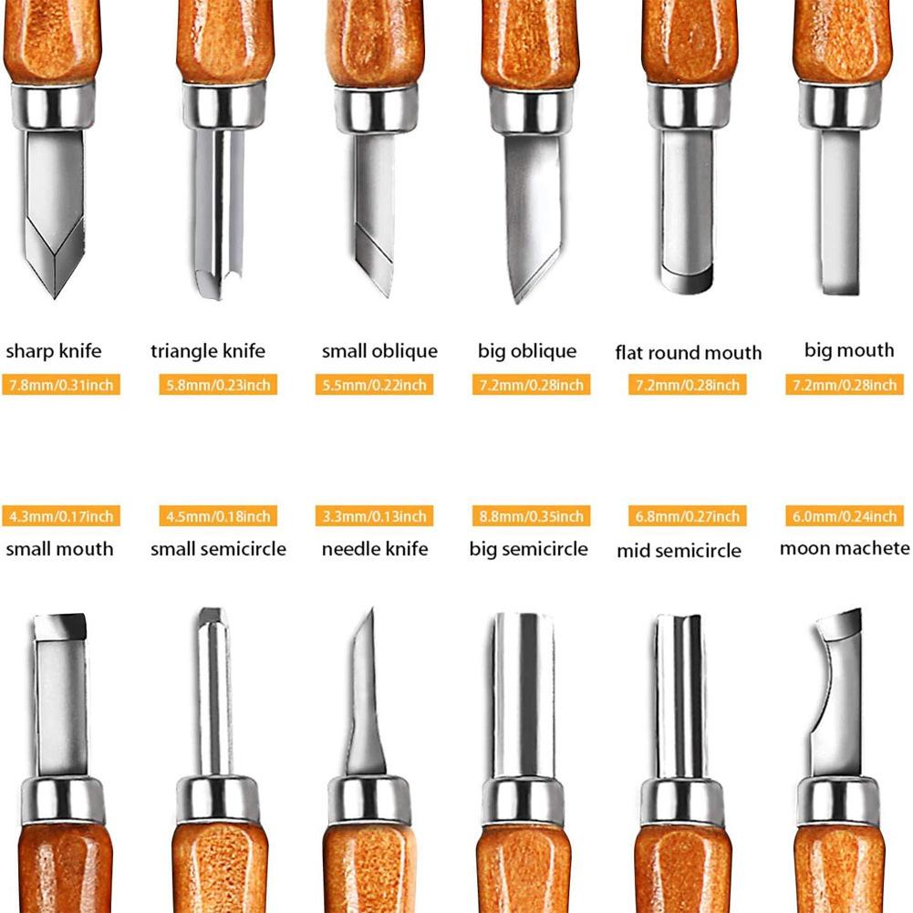 

12 PCS Set Woodworking Cutters Set Carving DIY Woodworking Cutters Set Multifunctional Household Carving Cutters Set разноцветный