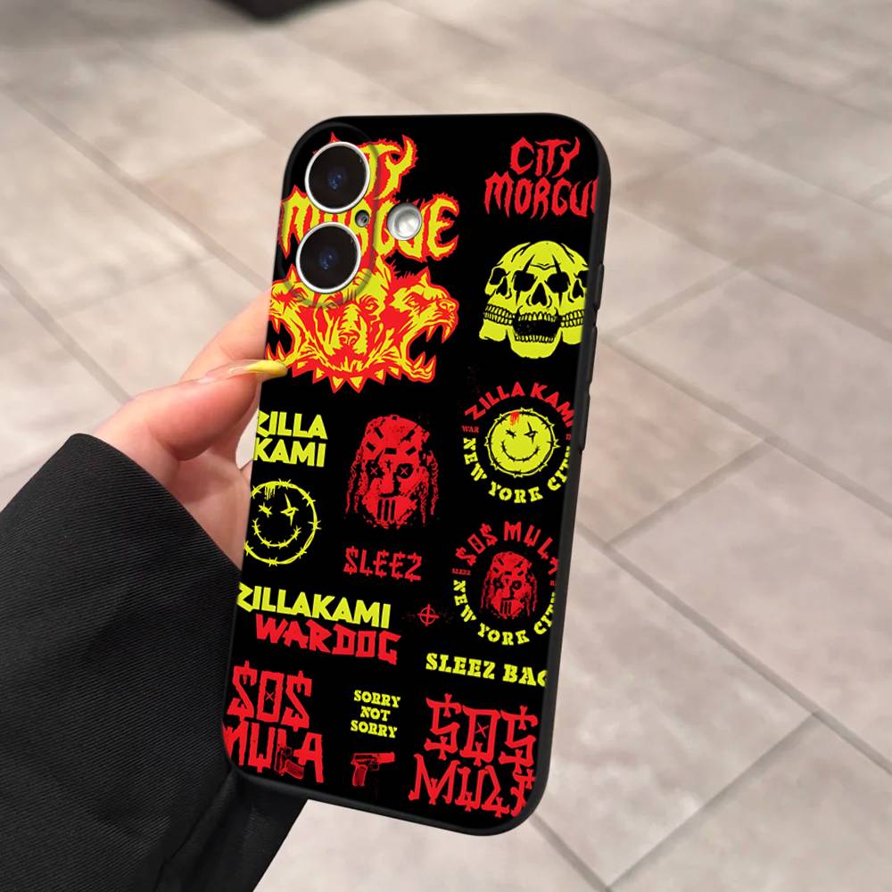 

C-City M-Morgue Zillakami Phone Case For IPhone 16 15 14 13 12 11 17 Pro Max Simplicity Back TPU Soft Case iPhone 11