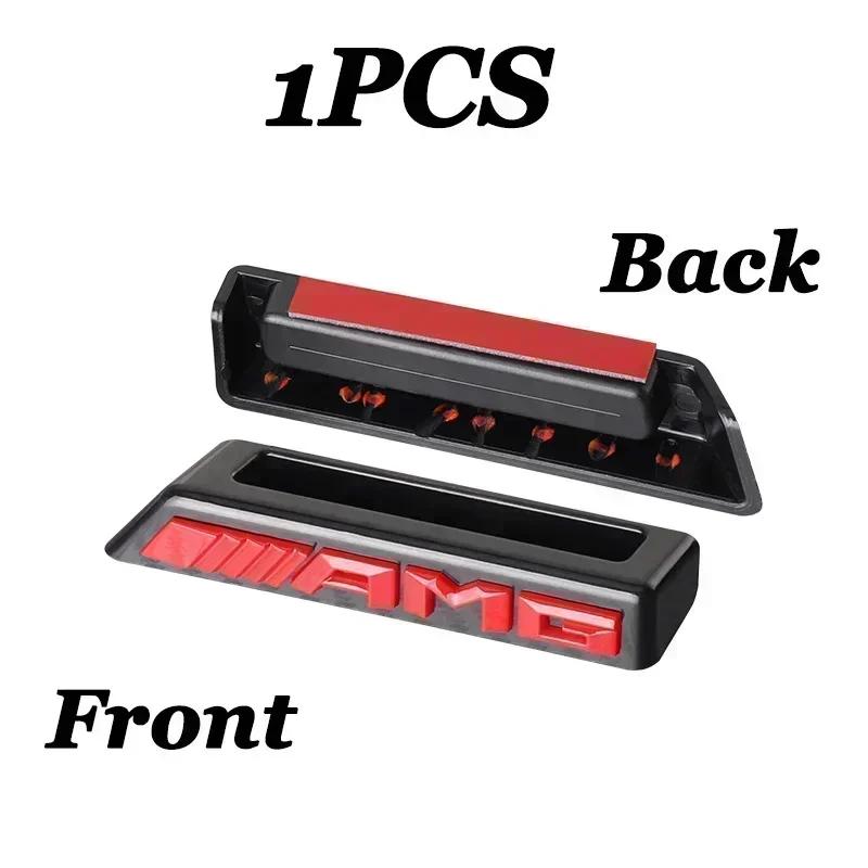 3D ABS Car AMG Sticker Mercedes Benz AMG Badge Logo Front Grille Emblem Decoration Decals Auto Modification Accessories ETP7