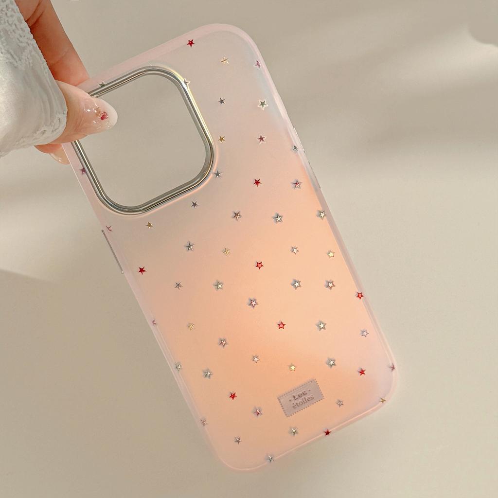 Vergoldete bunte Sterne Geeignet für Iphone17Promax Handyhülle Apple 16 Laser 13 Sturzsicher 14 Frisch