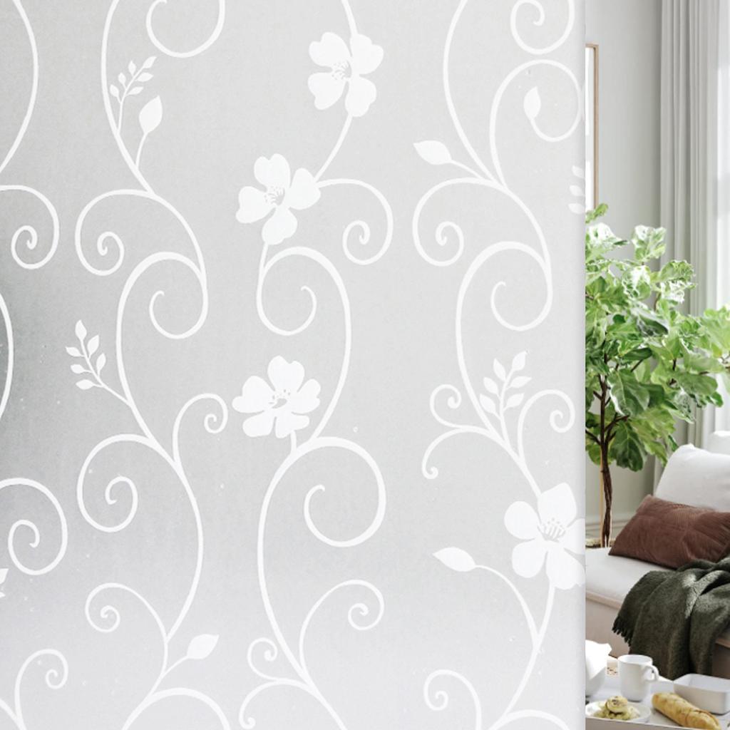 Folie mată de confidențialitate pentru ferestre, controlul căldurii, blocare UV, aderență statică, neadezive, reutilizabile, acoperitoare pentru uși pentru baie acasă