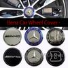 WVQ5   4PCS 75mm*68mm Car Emblem Wheel Hub Center Cap Sticker Rim Badge Cover For Mercedes Benz GLE63 CLS63 GLC63 W204 AMG keychain