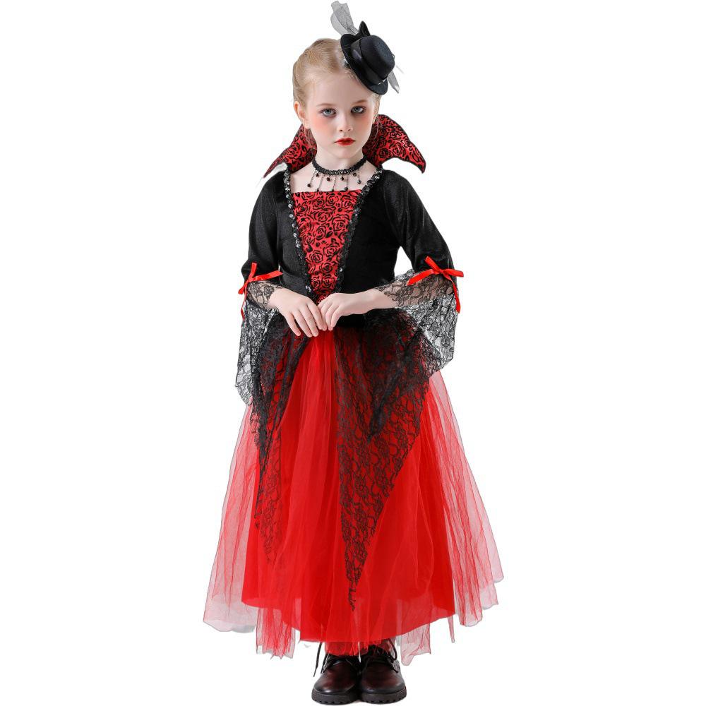 Halloween Vampire Elf Witch Costume for Kids - Cosplay Party Outfit