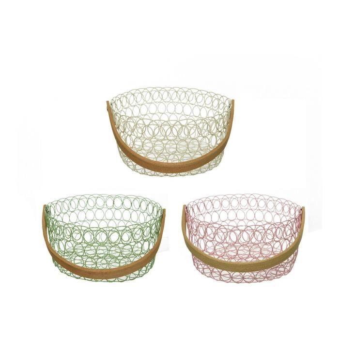 Panier décoratif - Non spécifié - 20 x 10 cm - Métal solide - Multicolore - Pratique et esthétique