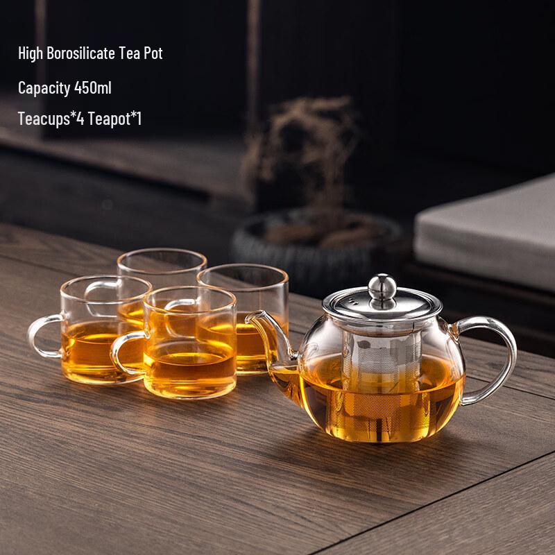 ZISIZ Thickened Heat-Resistant Glass Teapot