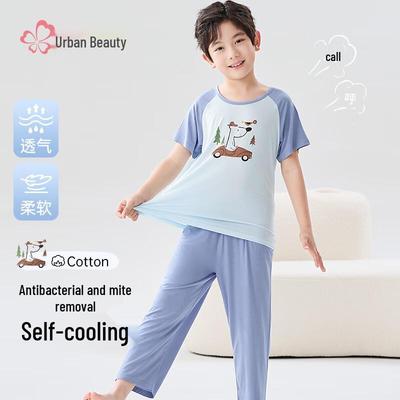 Boys' Summer Short Sleeve Pajama Set
