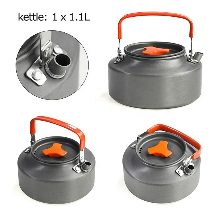 Naturtravel 1.1L AluminumTeapot Coffee Water Pot Cookware for Camping Hiking Camping Tea Pot
