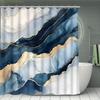 1pc/4pcs Multi-Color Marble, Multi-Color Background Pattern Shower Curtain, Modern Personality Bathroom Decoration, Fabric Sho