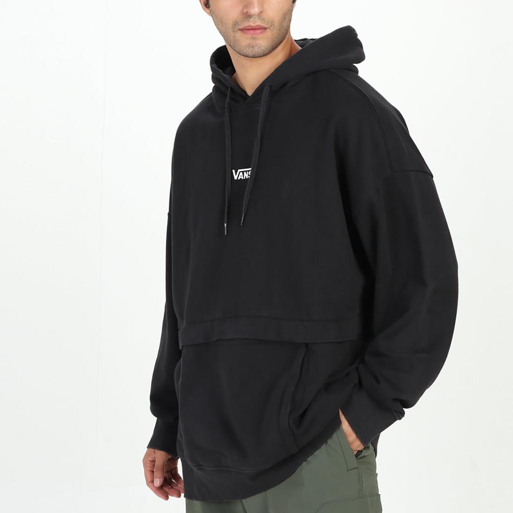 Vans Logo Loose Fit Hoodie Unisex Tops Black VN000BYNBLK