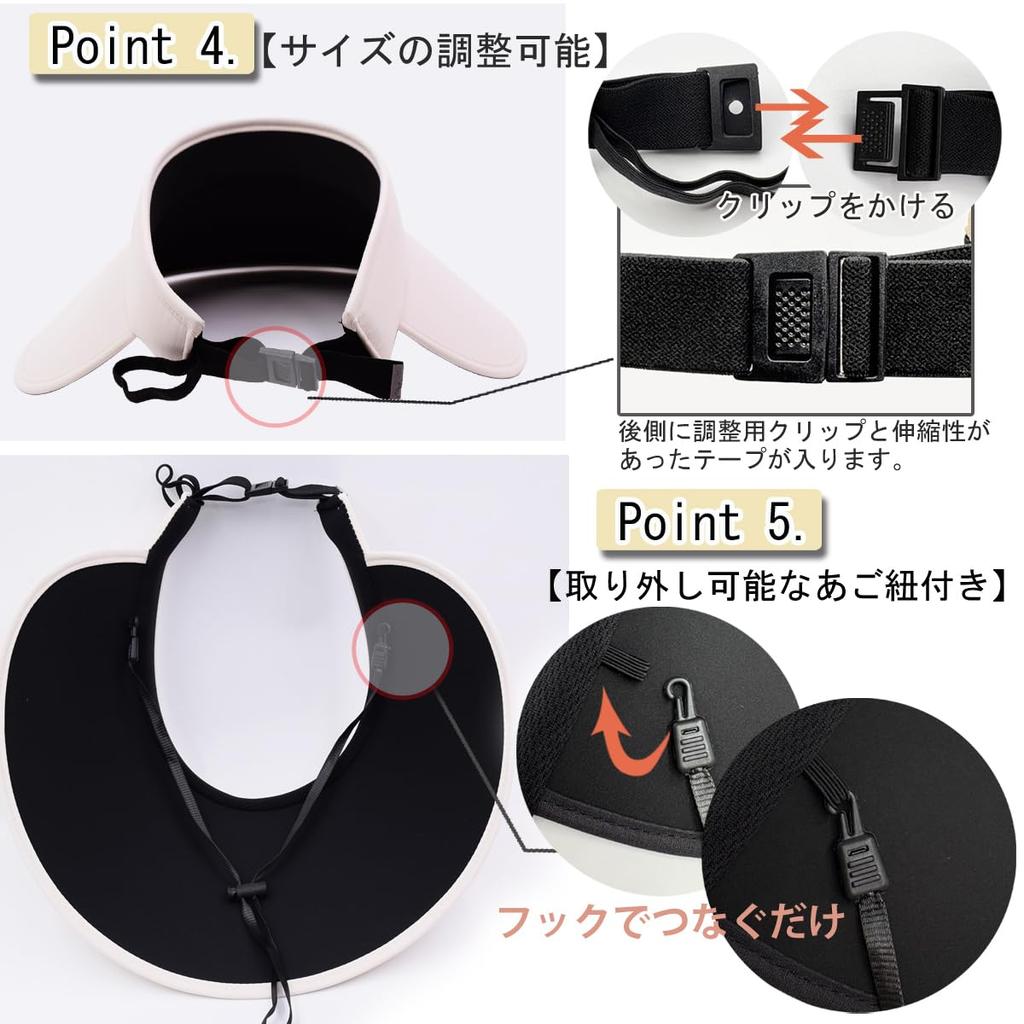 Sun UV Wide Sun Hat with Chin Slimming Suitable for and Athletic Meets [IFSUN] Women's Visor, Protection, Brim, UPF+50, Strap, Effect, Windproof,