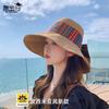 8503 spring and summer hat women's outdoor travel big eaves sunscreen visor fashion bow bucket hat