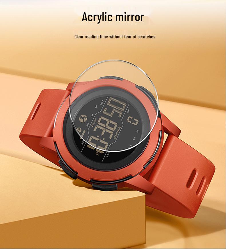 Sanda Multi-Function Smart Watch: Waterproof, Pedometer, Alarm Clock for Hiking & Sports - Unisex