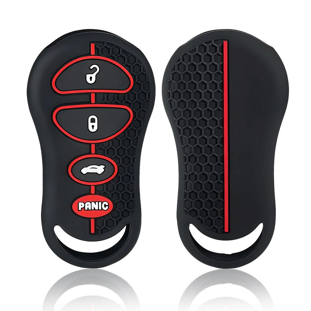 Silicone For Chrysler CHRYSLER 300m Grand Voyager PT Cruiser Sebring Jeep Liberty Dodge Transmitter 4 Button Fob Caps