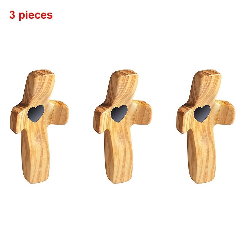 

Набор из 3 деревянных нательных крестов с грецким орехом, ручные молитвенные четки, церковные пасхальные религиозные аксессуары, духовные молитвенные инструменты