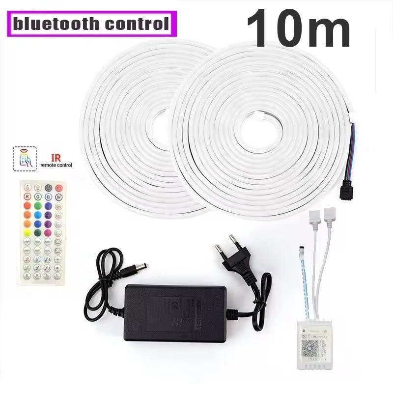 RGB LED Strip Neon Light Bluetooth Flexible Waterproof Silicone Sign Tape Lamp 108led/M App Remote Control Room Backlight Decor