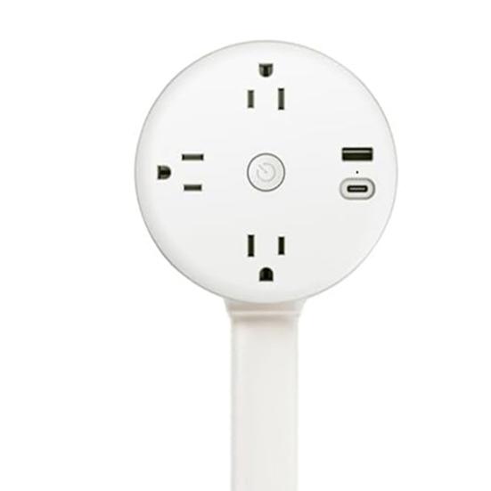 Electrical Outlet Extender with USB Ports Overcurrent Protection Compact Design 180-Degree Rotating Power Socket Outlet Extender