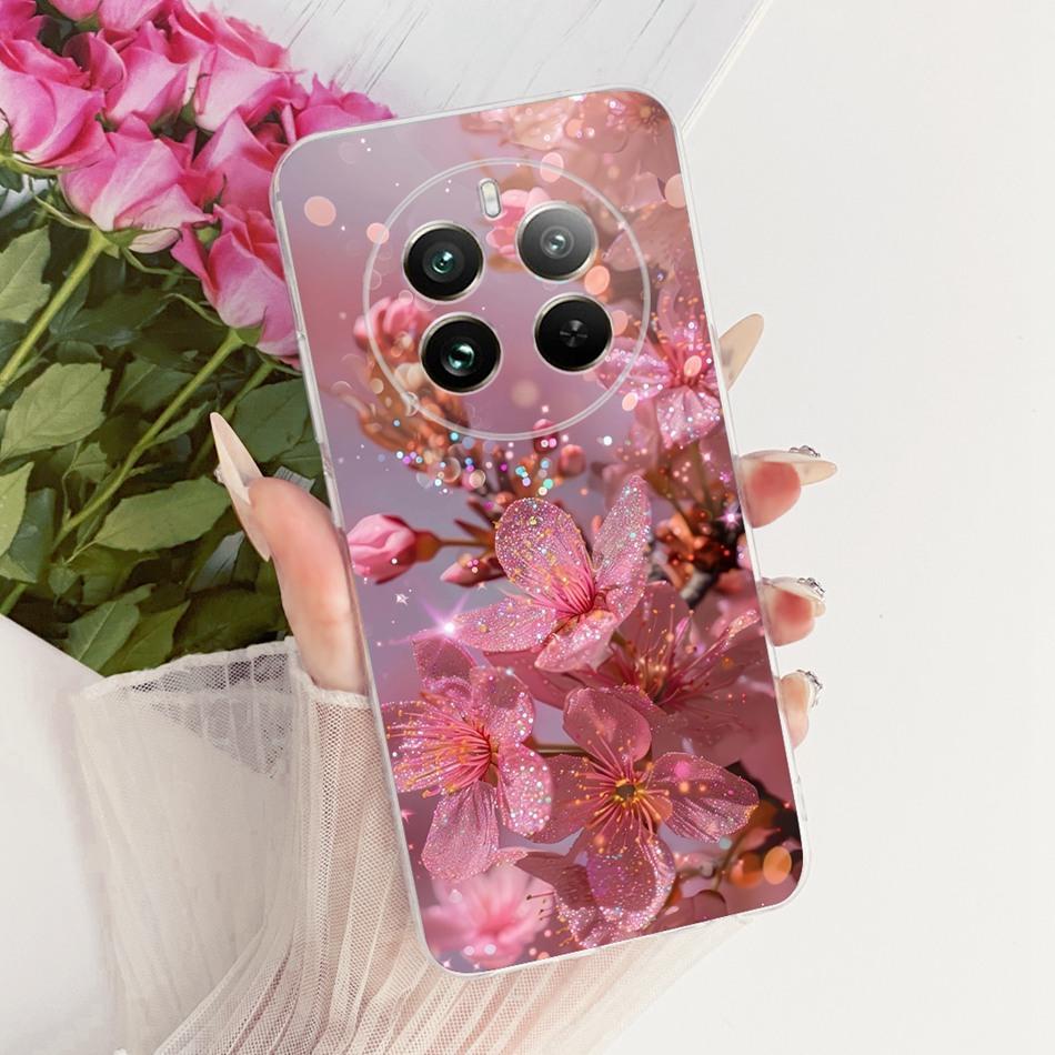 For Realme 12+ 12X 12 5G Cute Flower Butterfly Cat Painted Case For Realme12 5G 12 Plus 12X 12Plus Soft Silicone TPU Phone Cases