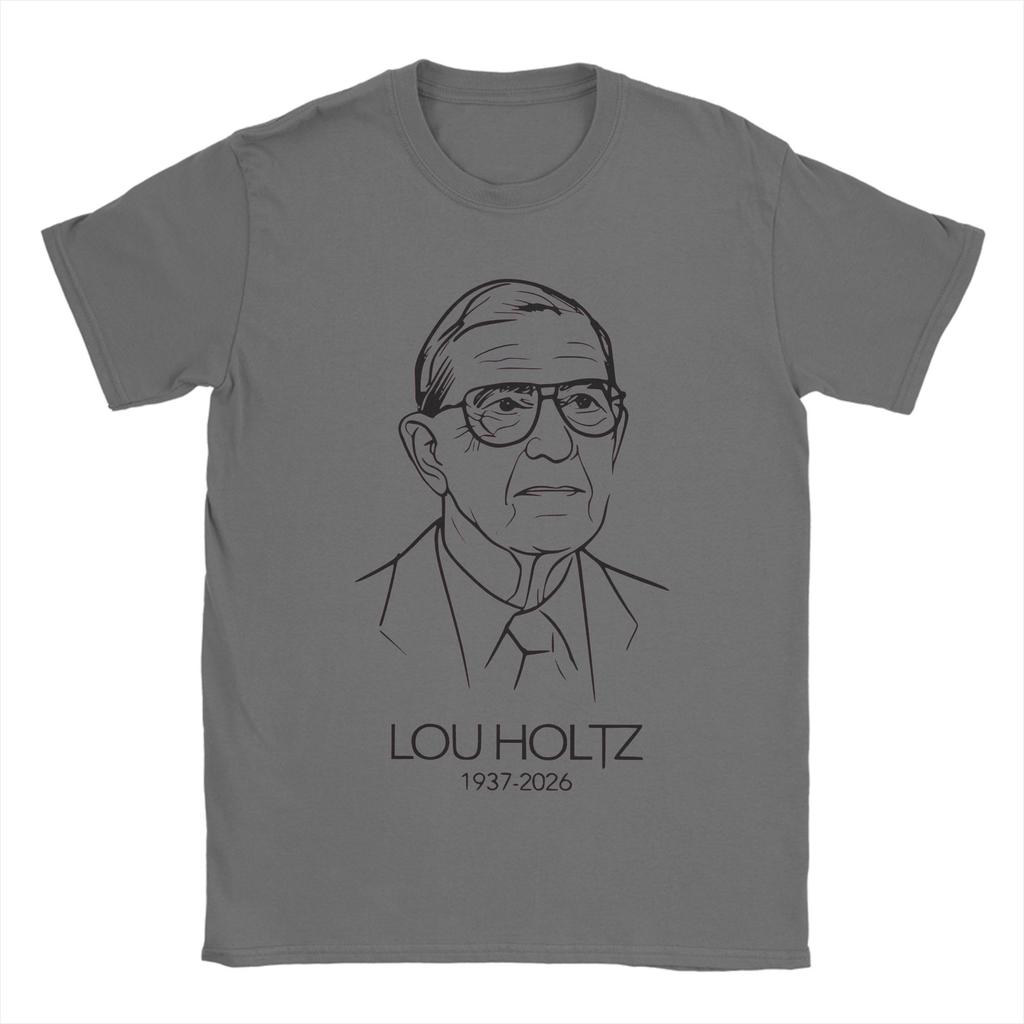 Unisex Lou Holtz TShirts  Cotton Top Tees Summer Y2K Funny Short Sleeves TShirt Crewneck Harajuku Casual Tshirt 4XL 5XL 6XL