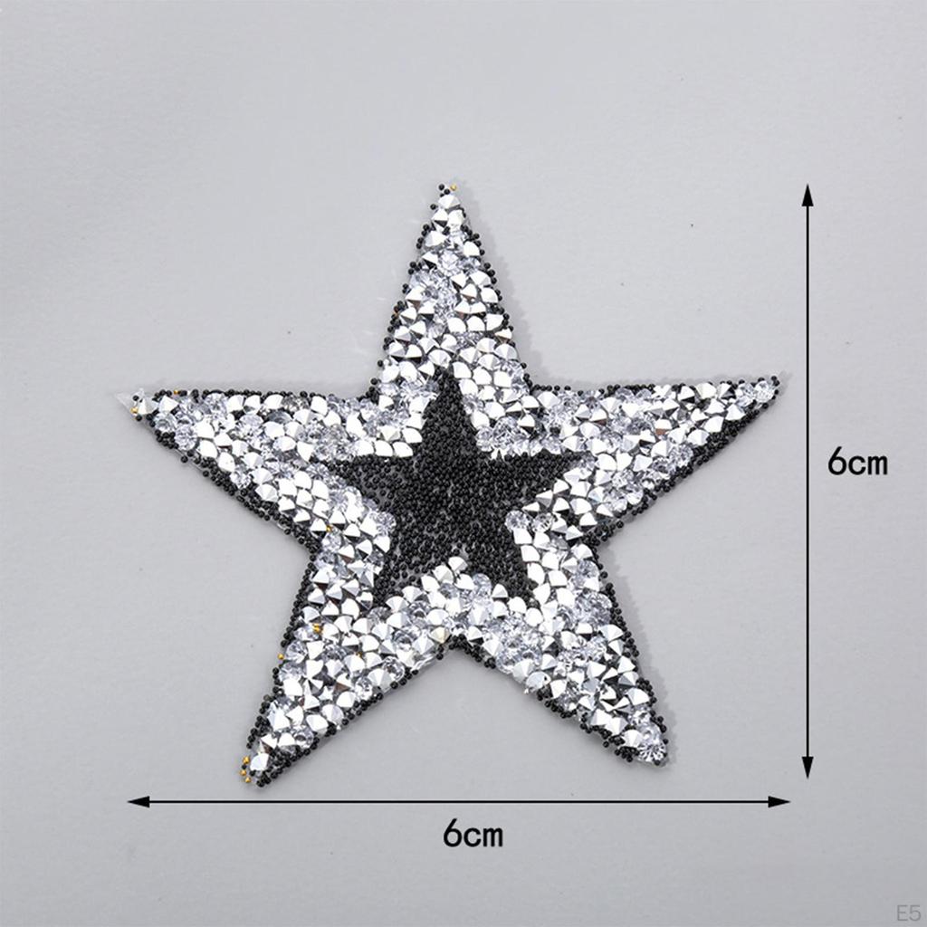 10 Pieces Rhinestone Patches Appliques Badge for Pants Clothing Sewing Accessories