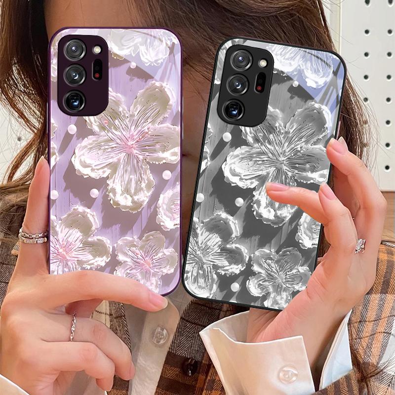 Obraz olejny słoneczników Dla Samsunga Galaxy Note 8 9 10 PRO 20 Ultra A01 02 03 Core 04E 4G 12 13 5G Szkło Hartowane Etui na Telefon