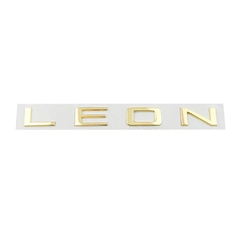 Car 3D Metal Trunk Words Letters Logo Decals Emblem Badge Sticker For Leon MK1 MK2 MK3 MK4 MK5 MK6 FR Styling Accessories