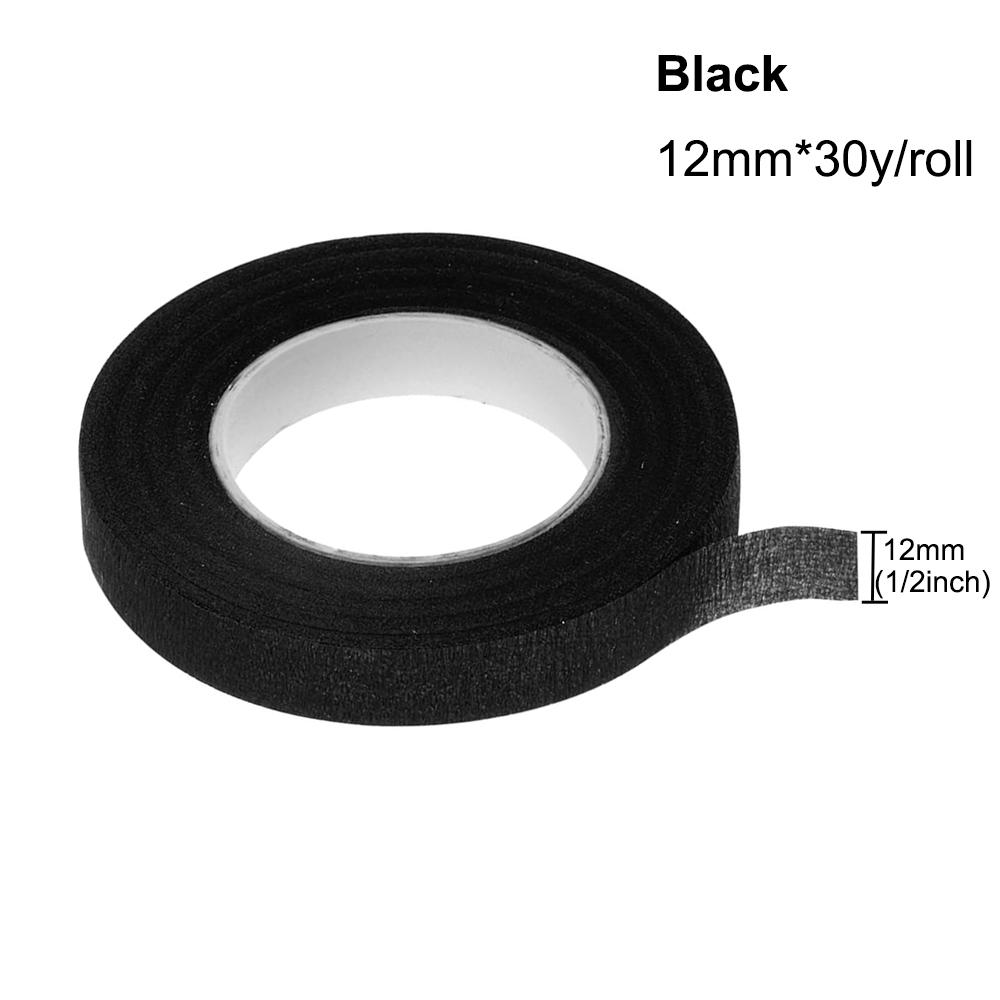 30 Yard 12MM páska s květinovým stonkem Živůtek Knoflíková dírka Umělá květinová tyčinka Květinářství Zelené pásky Nylonové květinové potřeby