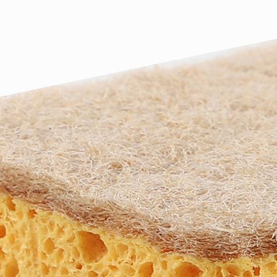 5Pcs Durable Cleaning Sponge Efficient Cotton Pulp Portable Oil-resistant Dishwashing Pad for Home