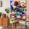 Anime My Hero Academia Theme Background Kids Happy Birthday New Year Party Decoration Poster Banner Gift