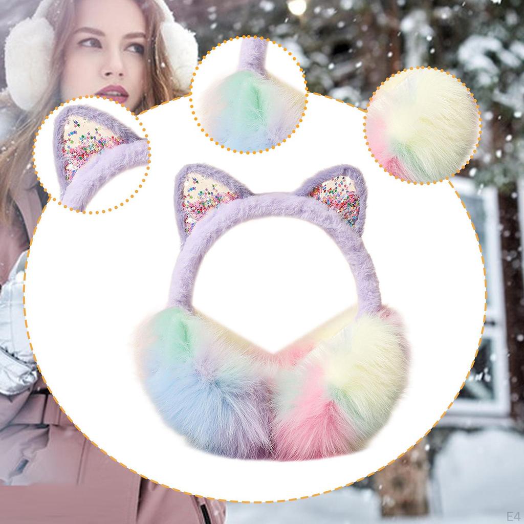 Cat Ear Earmuffs Casual Birthday Gift Muffs for Big Kids Outdoor Teen