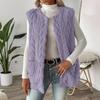 Fashion Women's Winter Plush Wool Jacket Casual  Knitted Vest Warm Lightweight Coat
