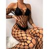 Fishnet Babydolls Erotic Crotchless Lingerie For Women Hot Naughty Costume Floral Print Open Stockings Mesh Pajamas In Plus Size