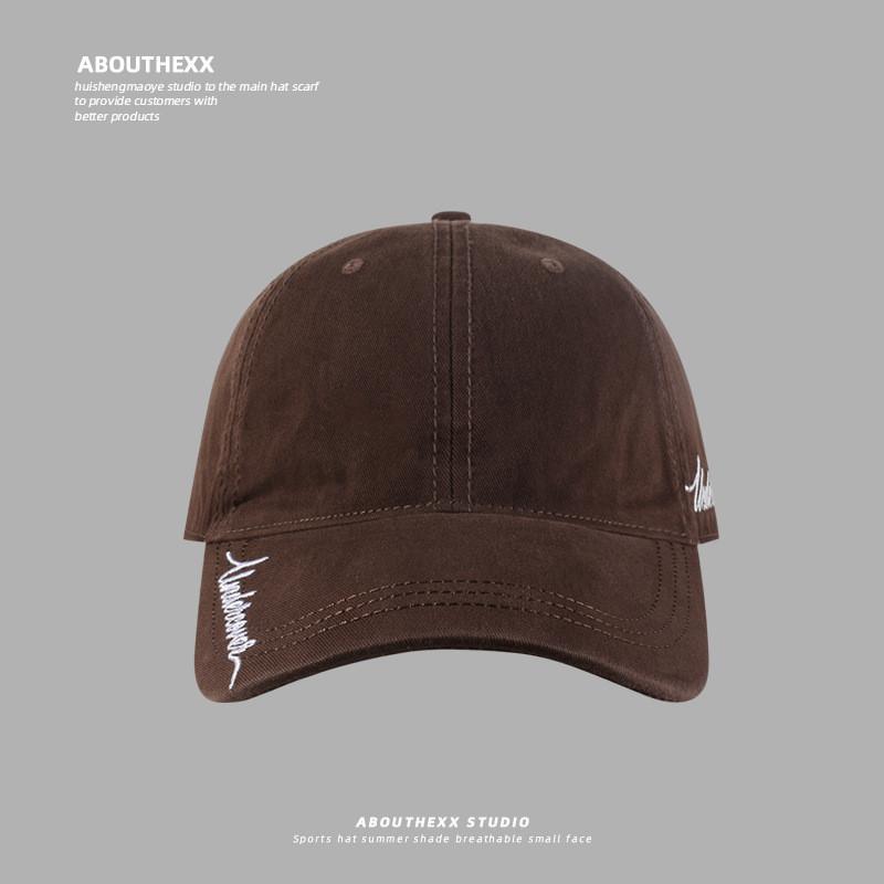 

Cotton Baseball Cap With Letter Embroidery For Casual Summer And Winter Wear коричневий