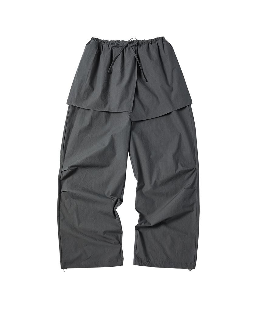 COMONINOZ W Parachute Skirt Pants [Deep Gray]