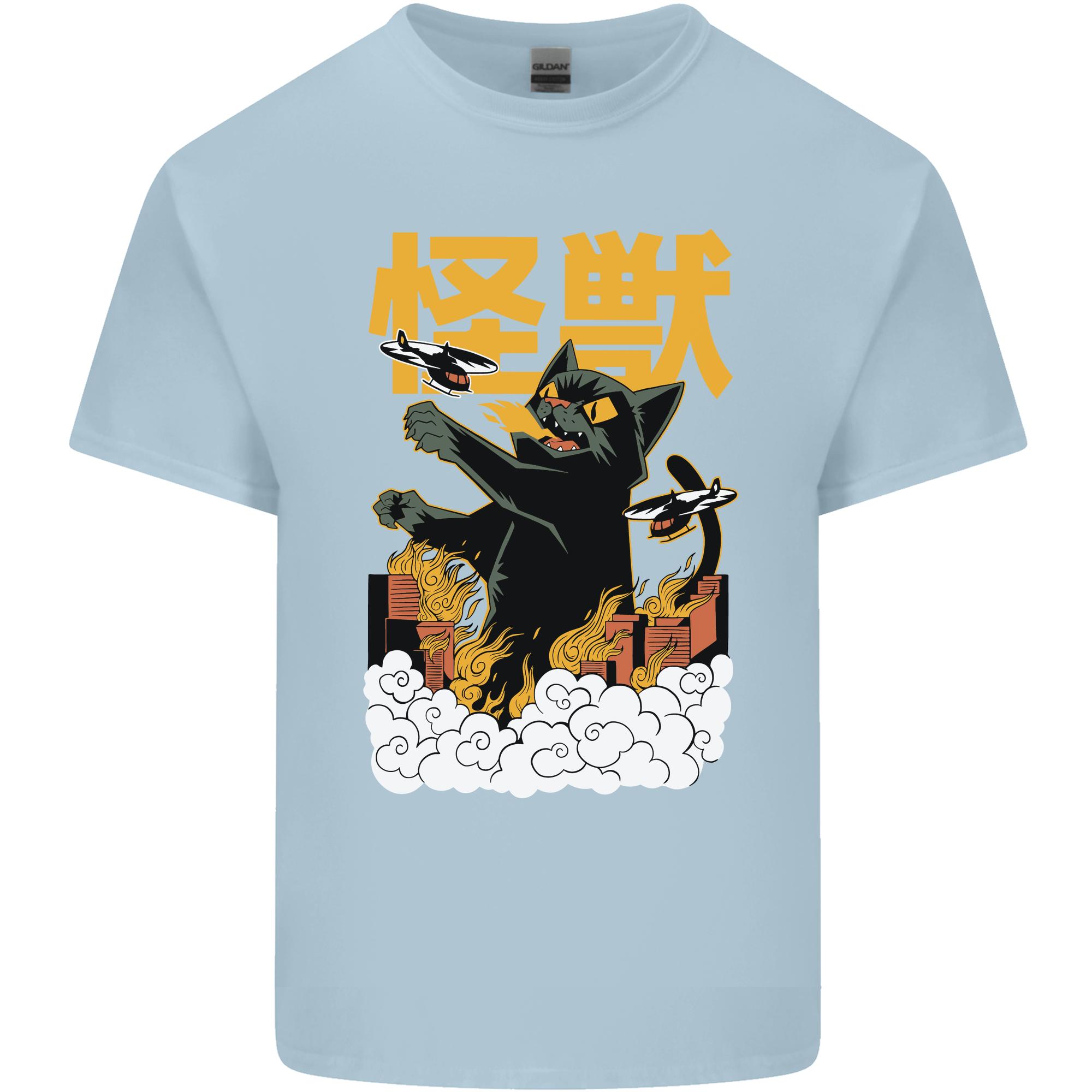 Catzilla Funny Cat Monster Parody Unisexs Light Cotton TShirt S