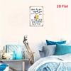 2D Flat, 2D Flat Effect Piece Winnie and Pijam Classic Dialogue: You Don't Spell Love, Feel It 8x12 Inches, Iron Hanging Wall Su