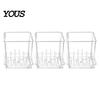 Orchid Planter for Phalaenopsis Clear with Saucer, Square Plant Pot Hydrophobic Succulents Drainage Holes, Transparent Flowerpot Phalaenopsis,