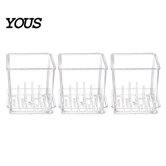 Orchid Planter for Phalaenopsis Clear with Saucer, Square Plant Pot Hydrophobic Succulents Drainage Holes, Transparent Flowerpot Phalaenopsis,
