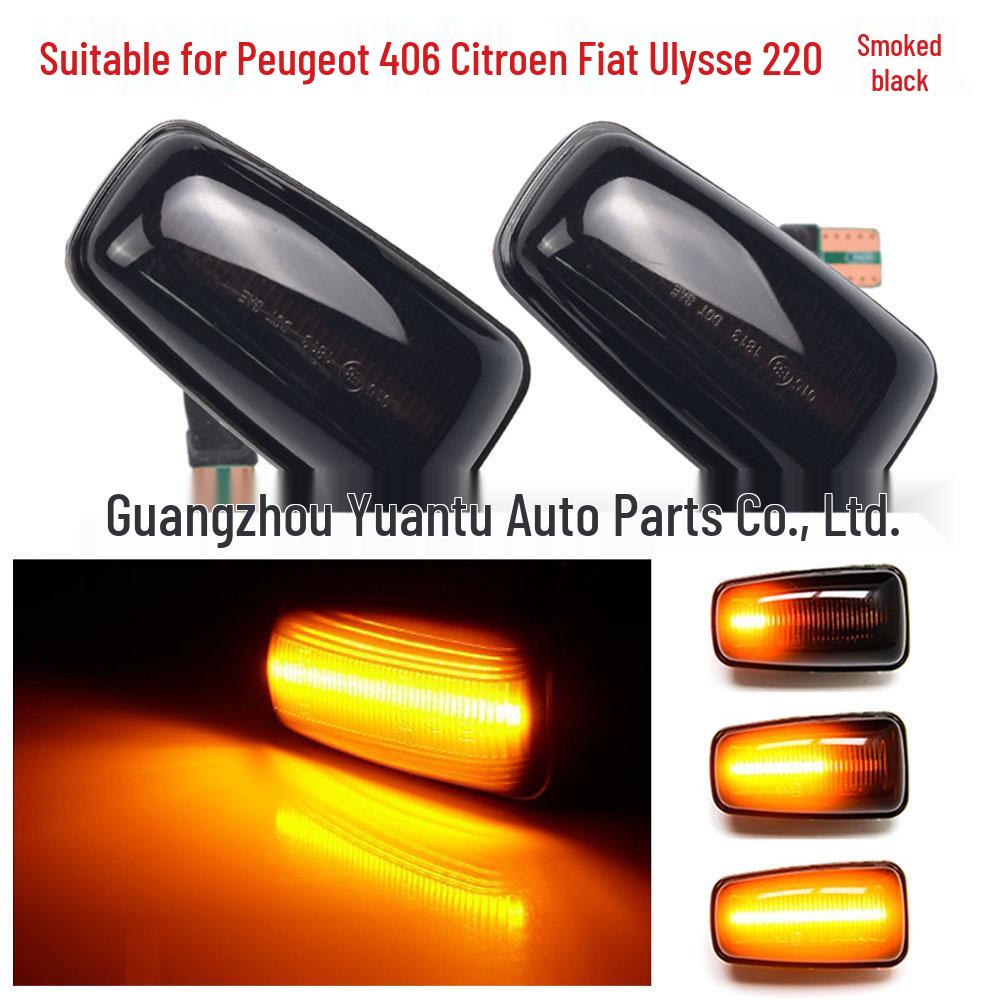 Peugeot 406, Citroen, Fiat Ulysse 220 Fender Side Marker Turn Signal Lights - Crystal Dynamic Style