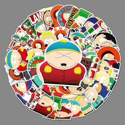 50 South Park Graffiti Tegneseriestickers for Skateboarder, Vannflasker og Kofferter