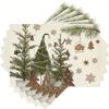4/6pcs Christmas Tree Snowflake Star Pine Branch Placemats, 12x18 Inch Washable Table Mats for Kitchen Dining Home Party Decor,