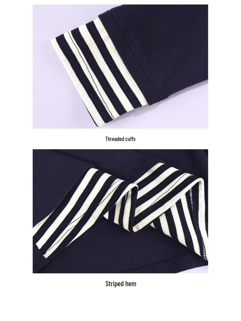 Women's Plus Velvet Long-Sleeve T-Shirt with Inner Layer - Stylish Two-Piece Design for Autumn/Winter 2025