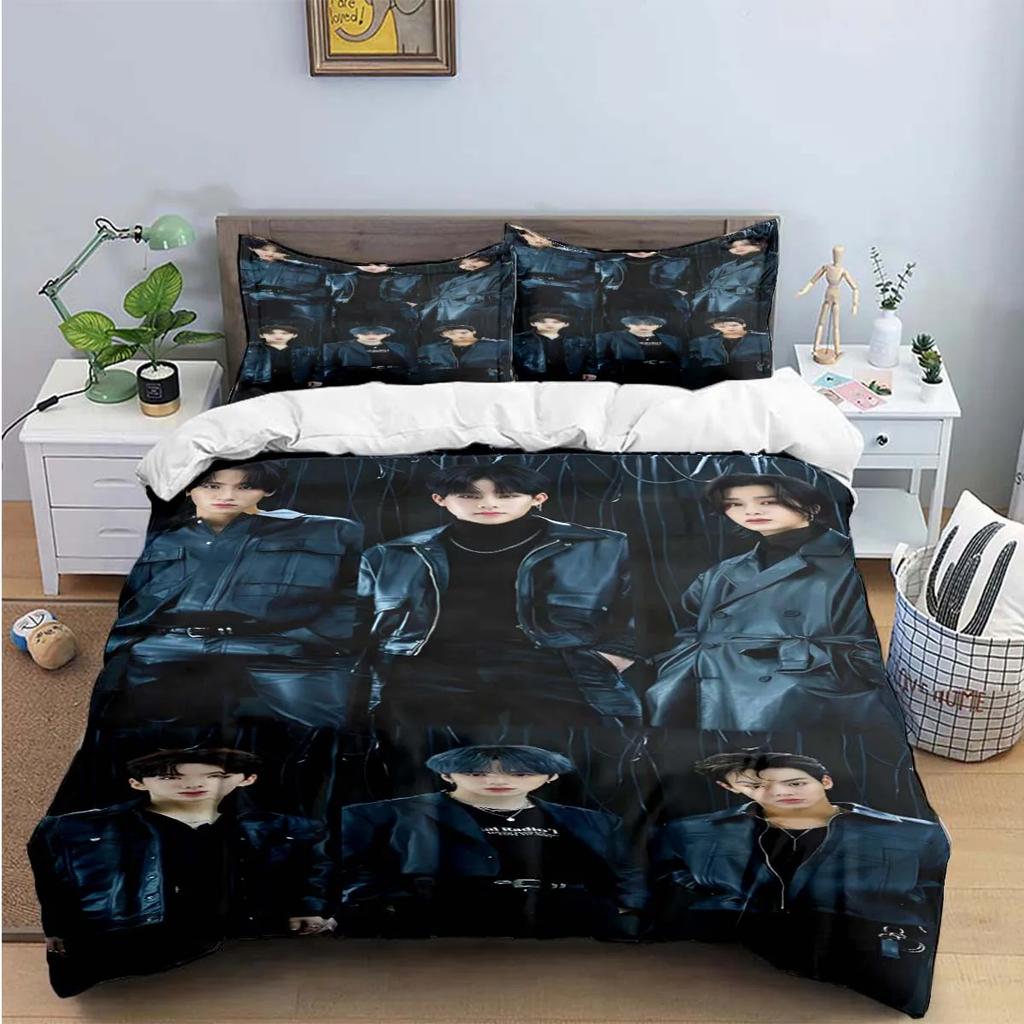 Fashion K-POP Singer M-MONSTAS X Bedding Sets Exquisite Bed Supplies Set Duvet Cover Bed Comforter Set Bedding Set Kids Gift